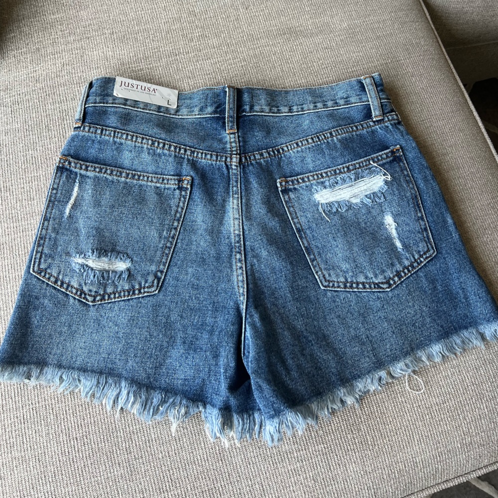High Rise Denim Shorts - Picture 4 of 6